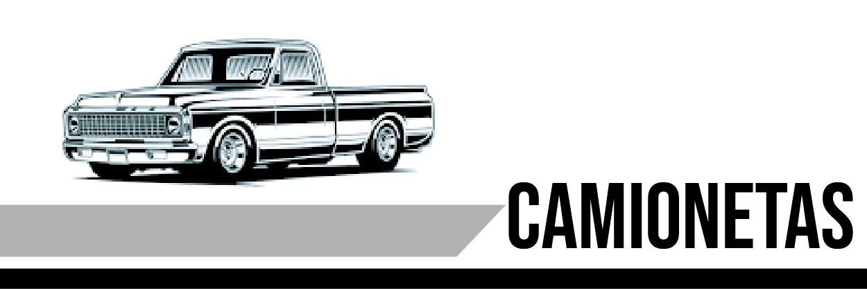Ilustración de una camioneta clásica en blanco y negro.